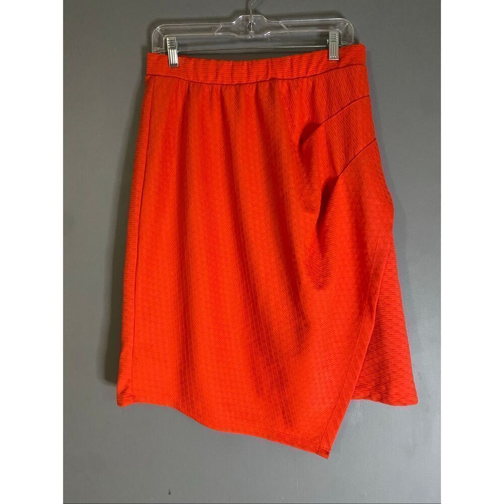 Cato Pink Red Pull On Asymmetrical Skirt Size 14/16 W NWOT